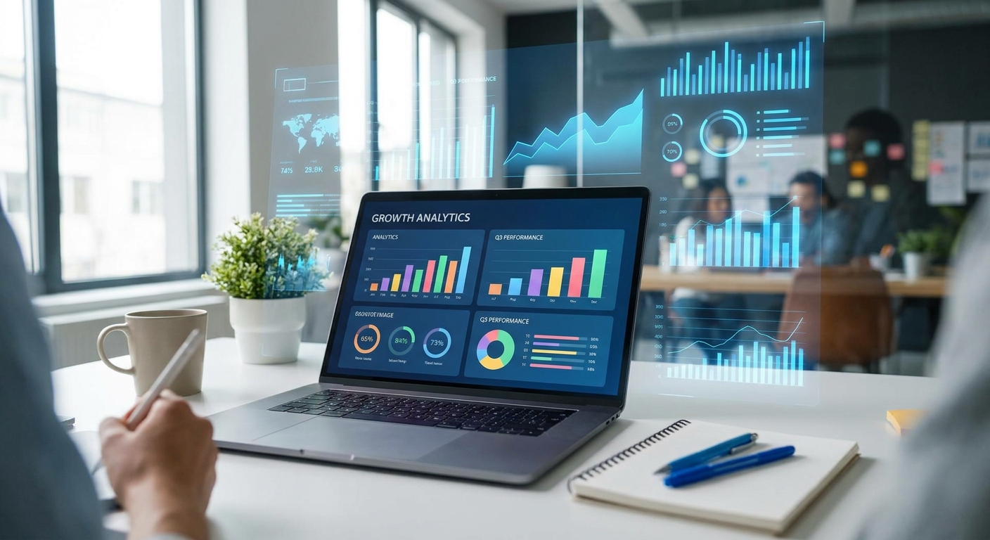 Digitales Marketing mit Analyse- und Wachstumsdaten